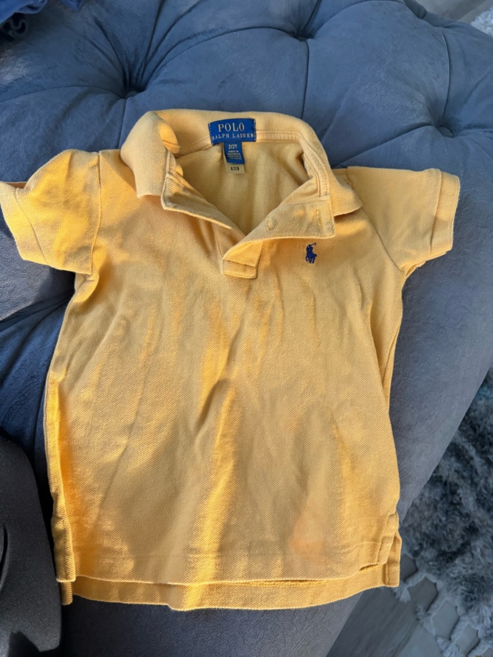 Polo by Ralph Lauren Bright Yellow Kids Polo with Blue Pony